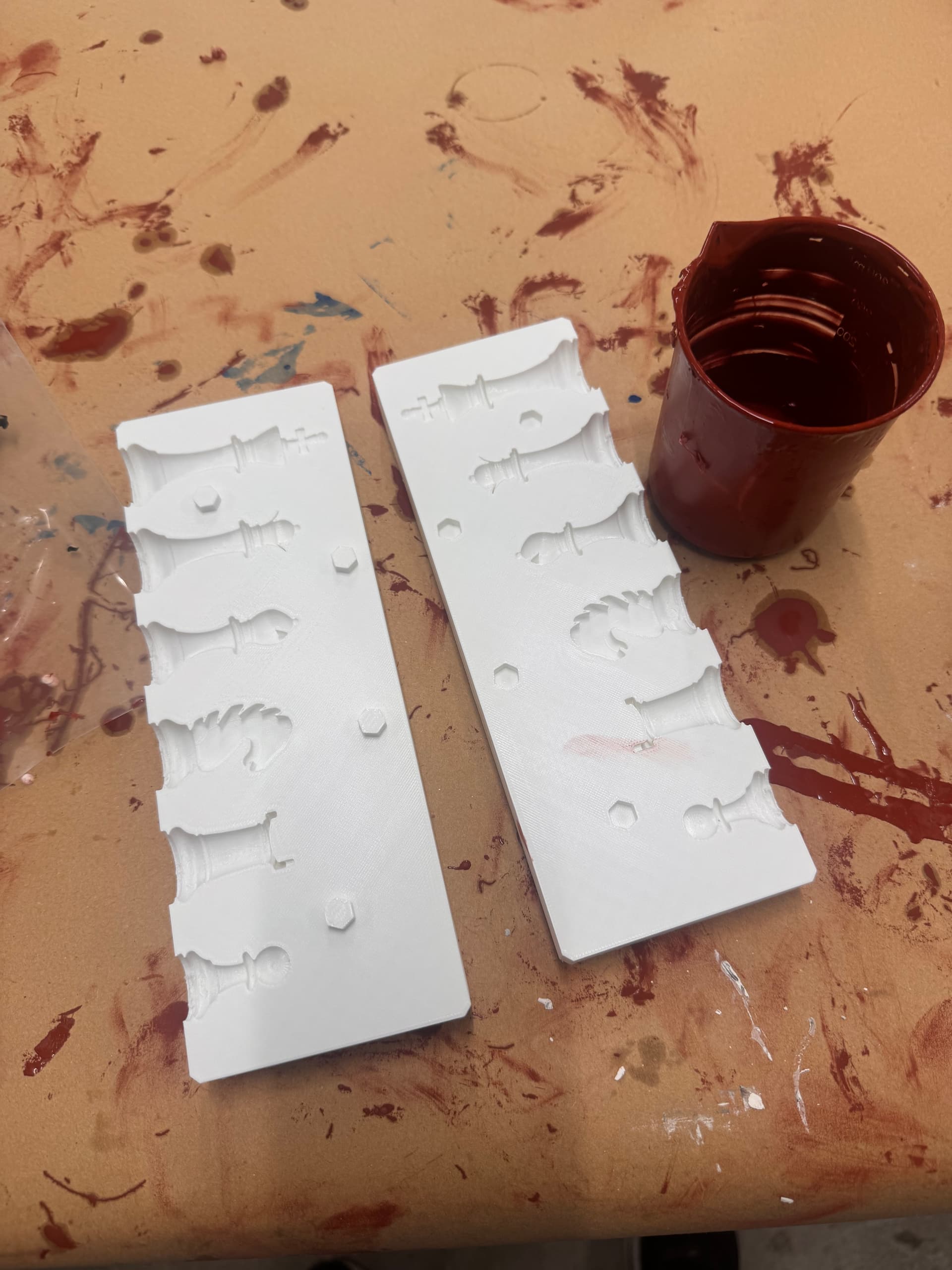 3D-printed two-part mold
